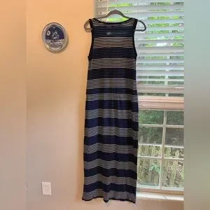 GAP | Dresses | Gap Cotton Sleeveless Maxi Dress In Blue Navy And White  Stripes | Poshmark